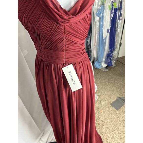 Kleinfeld Bridesmaid Prom dress color Cranberry, Size 16, NWT - Picture 7 of 10